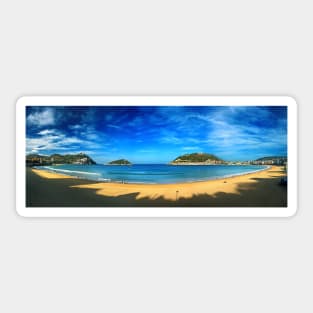 Playa La Concha Panorama- Donostia (San Sebastian) Sticker